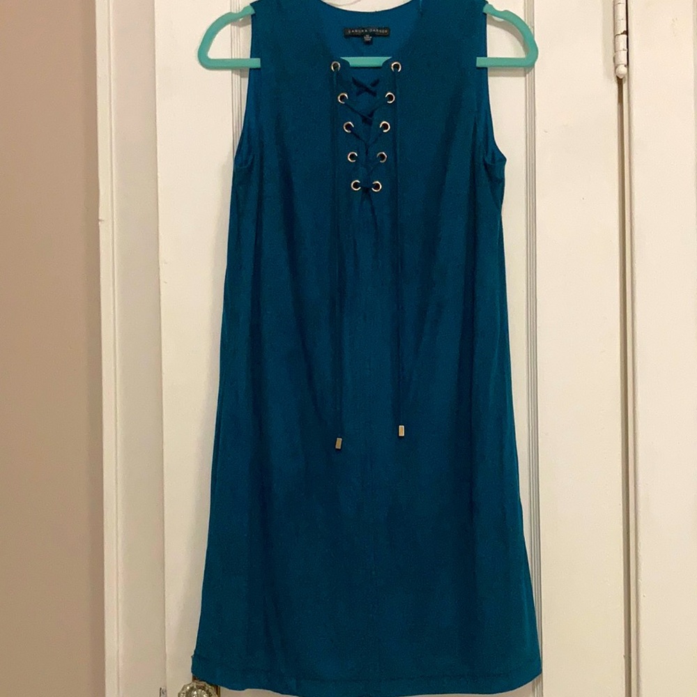 Sandra Darren Teal dress